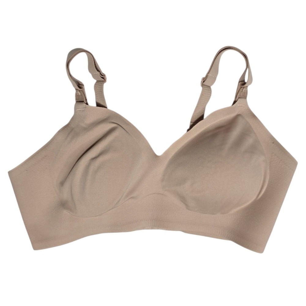 Momcozy Hands-Free Pumping Bra Women M‎ Tan Nursing Maternity Wireless Comfort